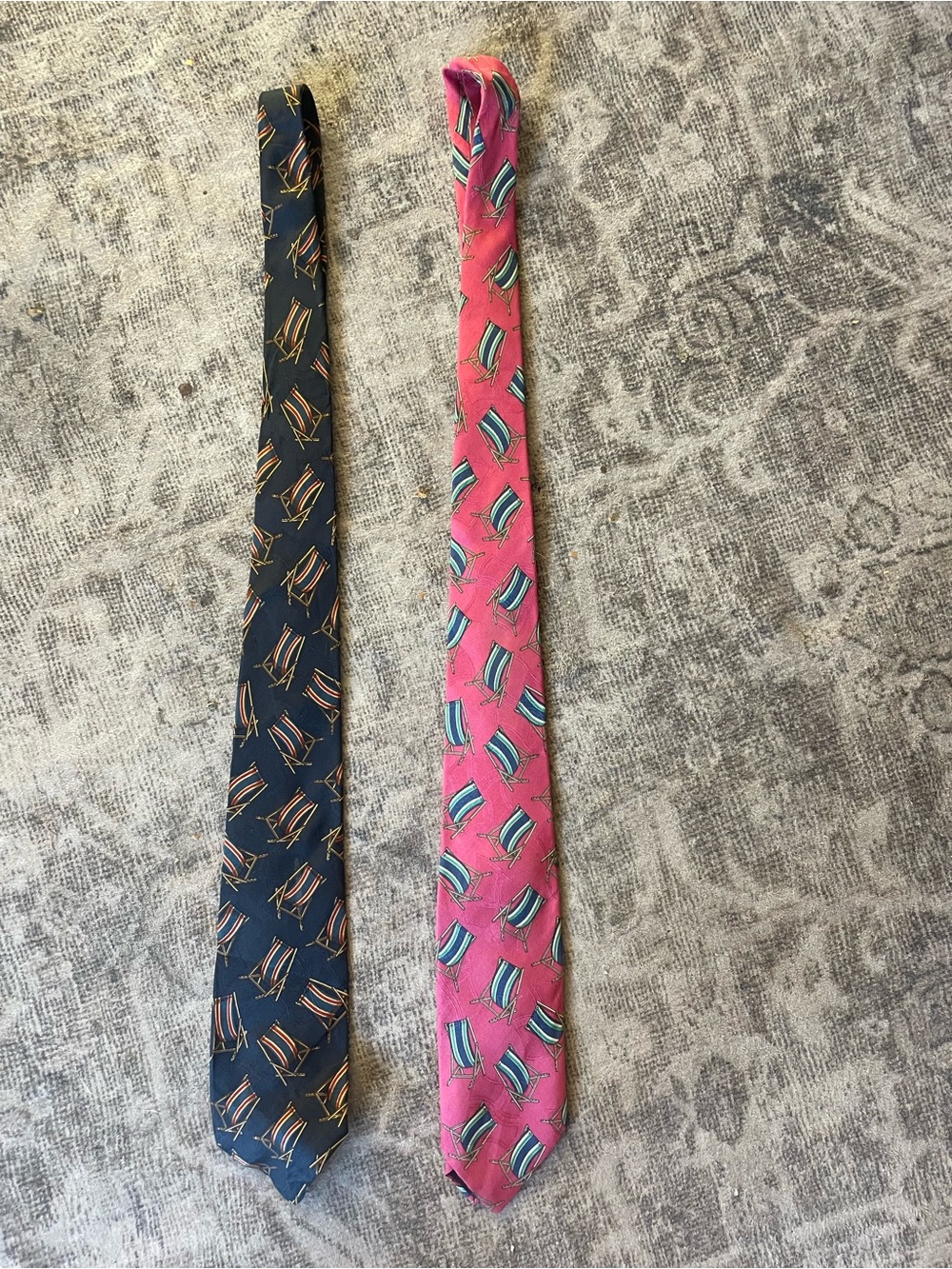 Polo by Ralph Lauren Pink Beach Chair Silk Tie